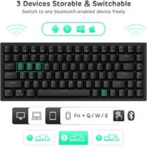Royal Kludge RK84 RGB Wireless - US layout - Brown Tactile Switches -