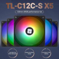 Thermalright TL-C12C-S X5 PWM ARGB Black 5vnt. (120mm) (Juodi)