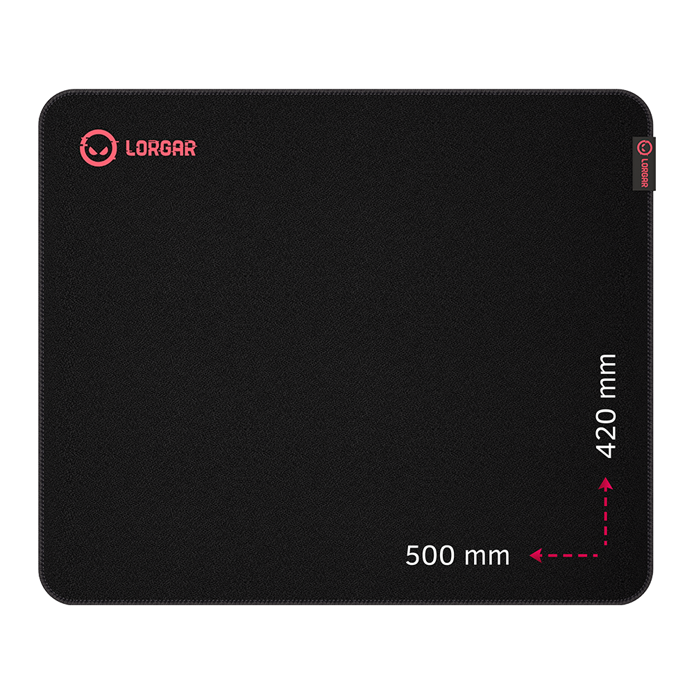 Lorgar Main 325, Gaming mouse pad, Precise control surface, Red