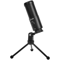 LORGAR Voicer 521, Gaming Microphone, Black, USB condenser mic with