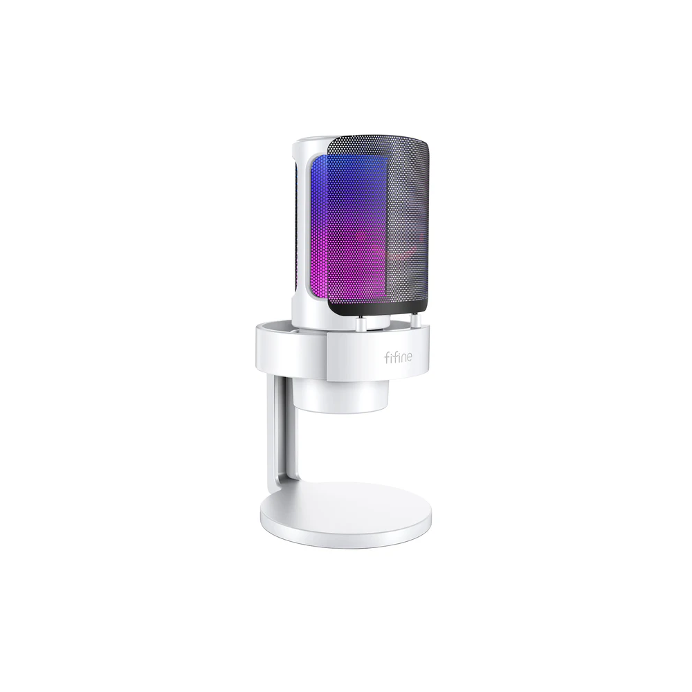 FIFINE AmpliGame A8 RGB White (Baltas) Kondensatorinis Mikrofonas