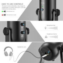 FIFINE K678 Black (Juodas) Kondensatorinis Mikrofonas