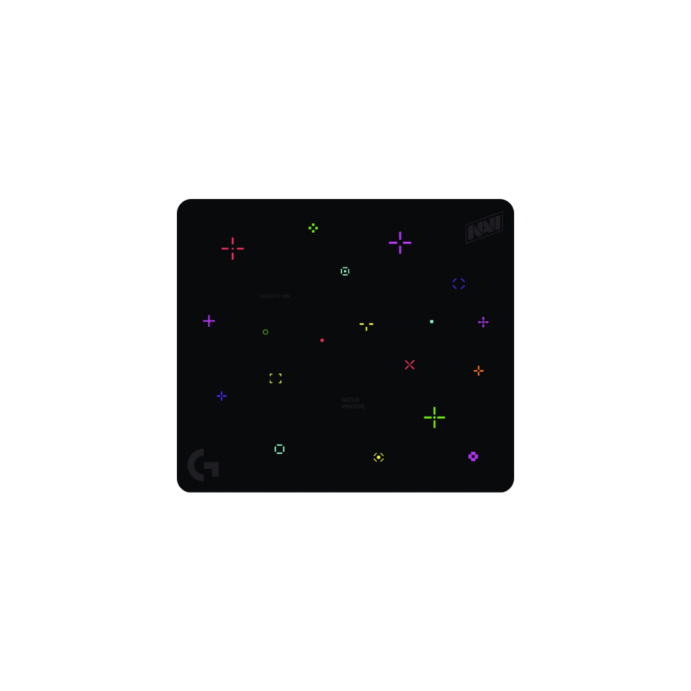 NAVI Crosshair Mousepad (L 460 x 400 x 3mm) (Juodas) Pelės Kilimėlis