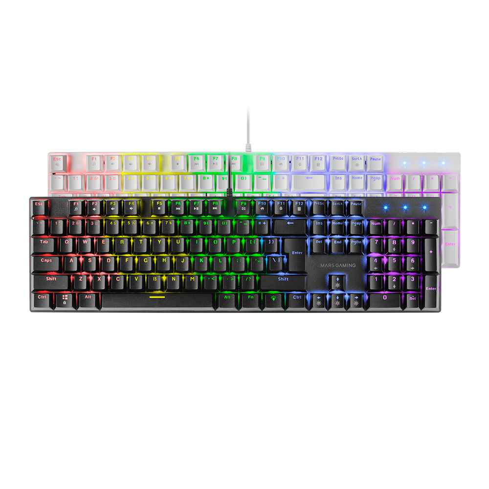Mars Gaming MK422 – RGB full‑size mechaninė klaviatūra su Blue