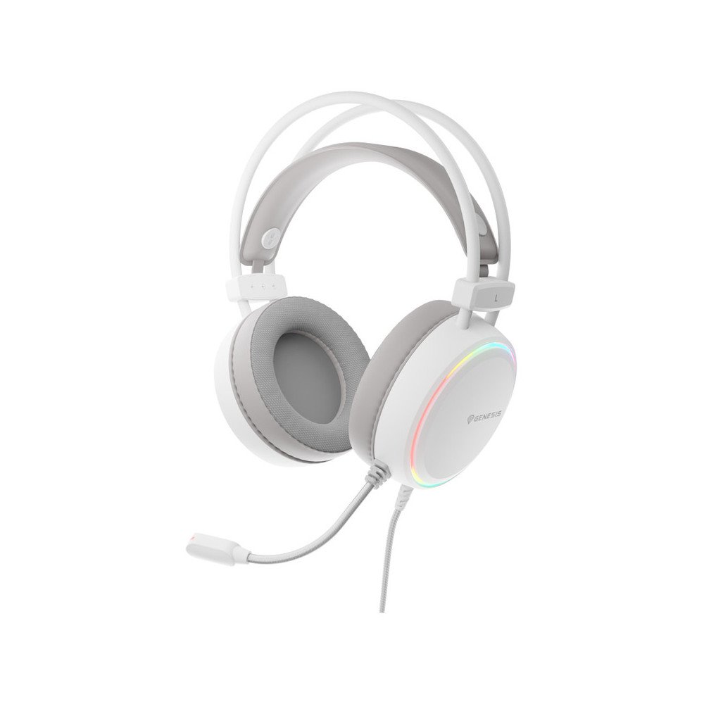 Genesis RGB Gaming Headset|Neon 613 G2|Wired|Over-ear|Microphone|White