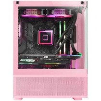 Mars Gaming MC‑SE Pink – Micro‑ATX gaming korpusas su stiklu ir