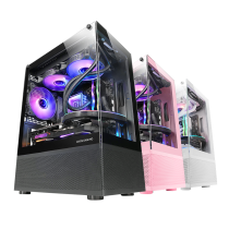 Mars Gaming MC‑SE Pink – Micro‑ATX gaming korpusas su stiklu ir