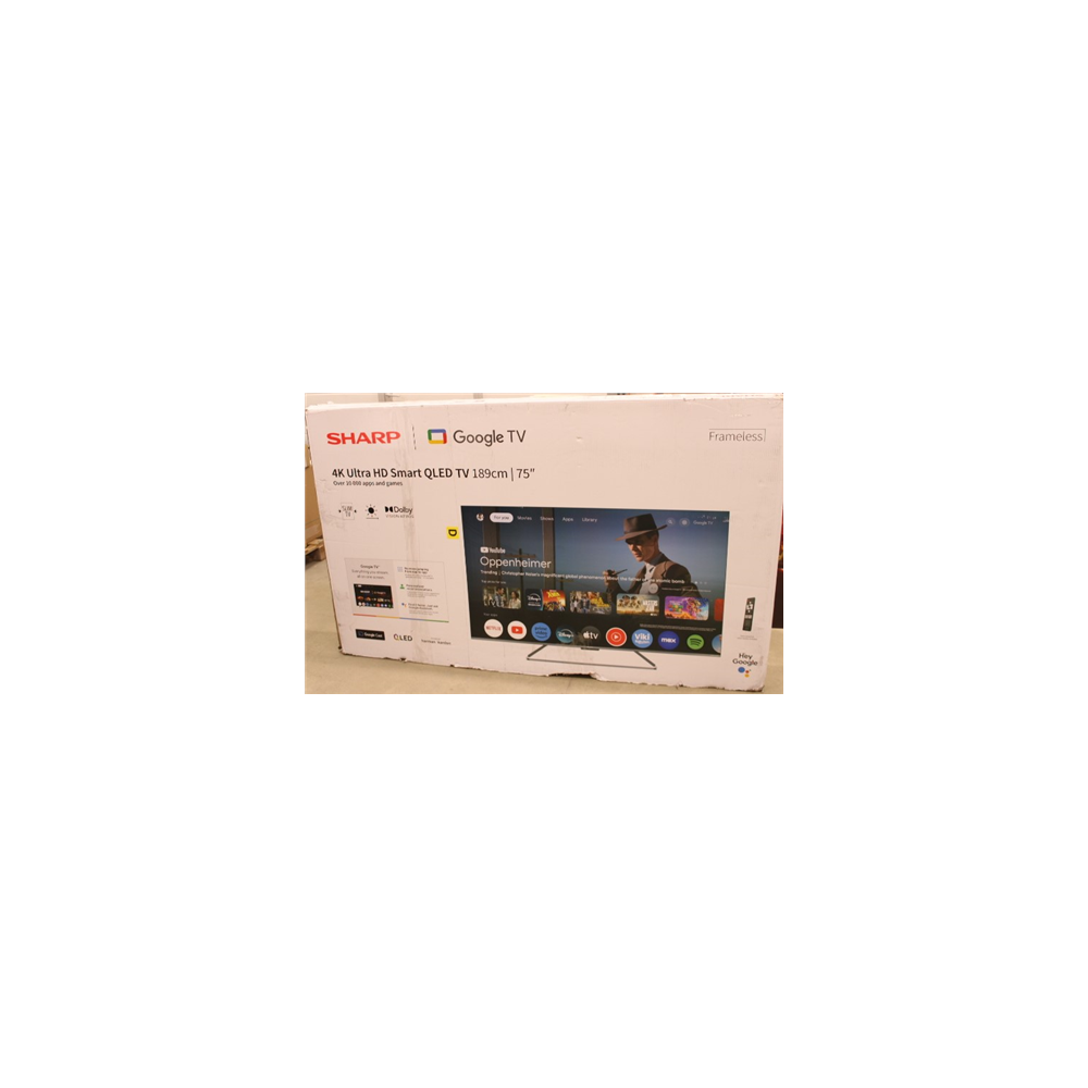Sharp|75GP7265E|75|Smart TV|Google TV|UHD|DAMAGED PACKAGING