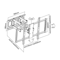 Sunne|Wall Mount|60-100-EA|60-100 "|Maximum weight (capacity) 80 kg