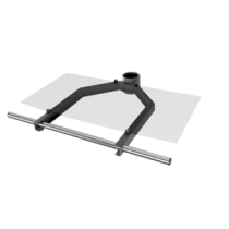 EDBAK|TRS4c-B Glass Shelf with Handle|Black