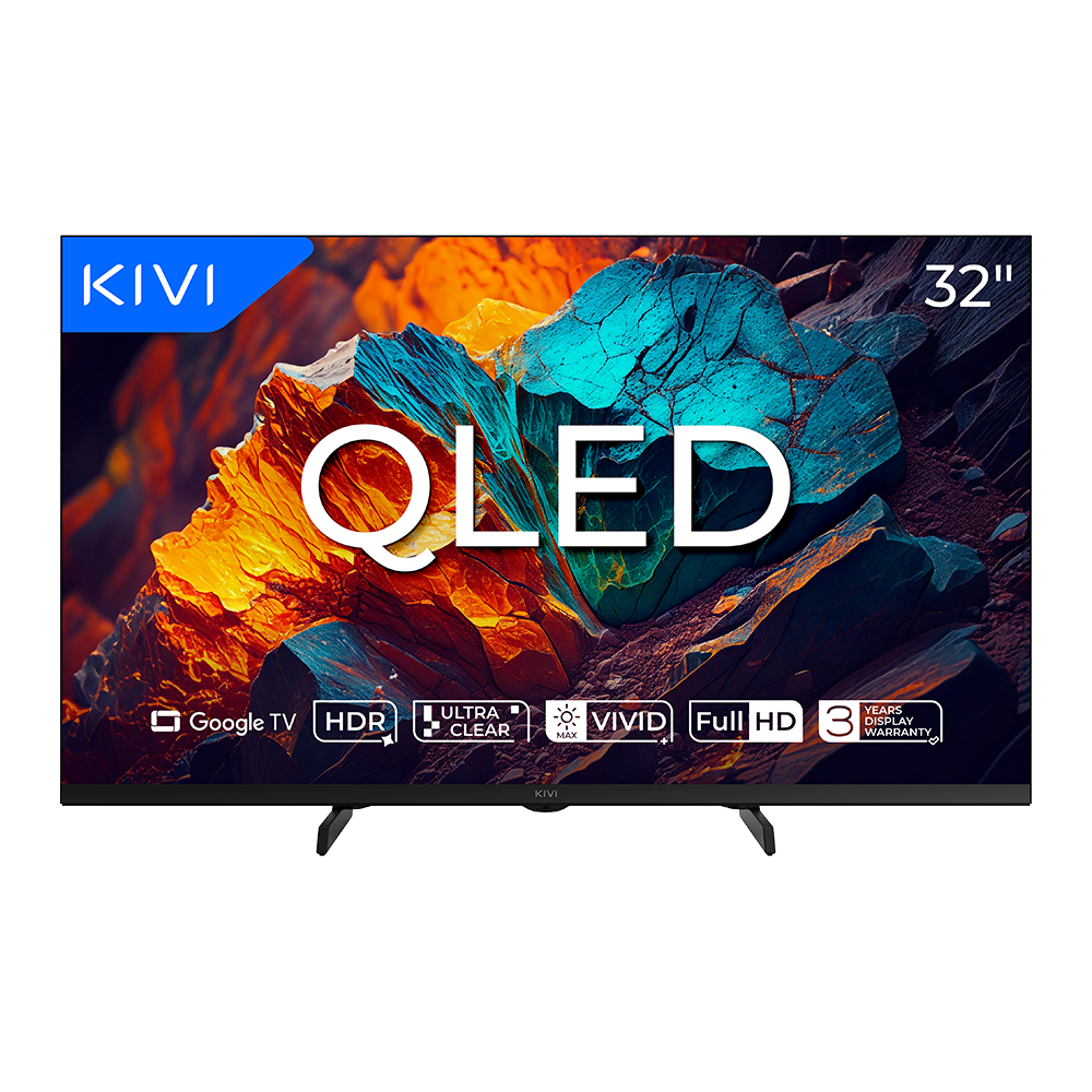 TV KIVI 32F720QB 32'' QLED FHD Google TV, Dolby Audio, Max Vivid