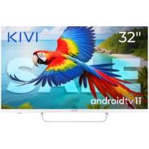 32", White, HD 2k, Android TV 11, Black, 1920x1080, 60 Hz, AV1, Sound