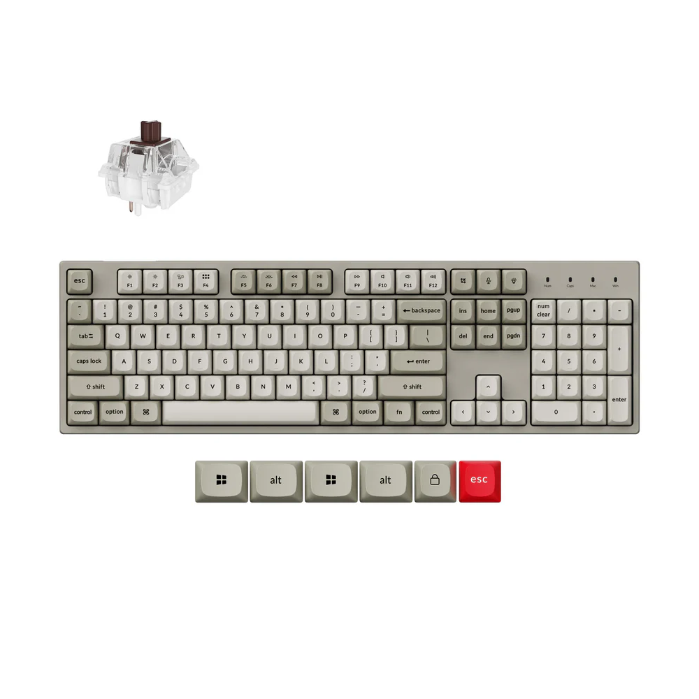 Keychron C2 Pro 8K (C2PX-M3) - US Layout - Hot-Swappable Super Brown