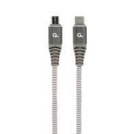 Cablexpert|Premium cotton braided USB Type-C to micro-USB charging