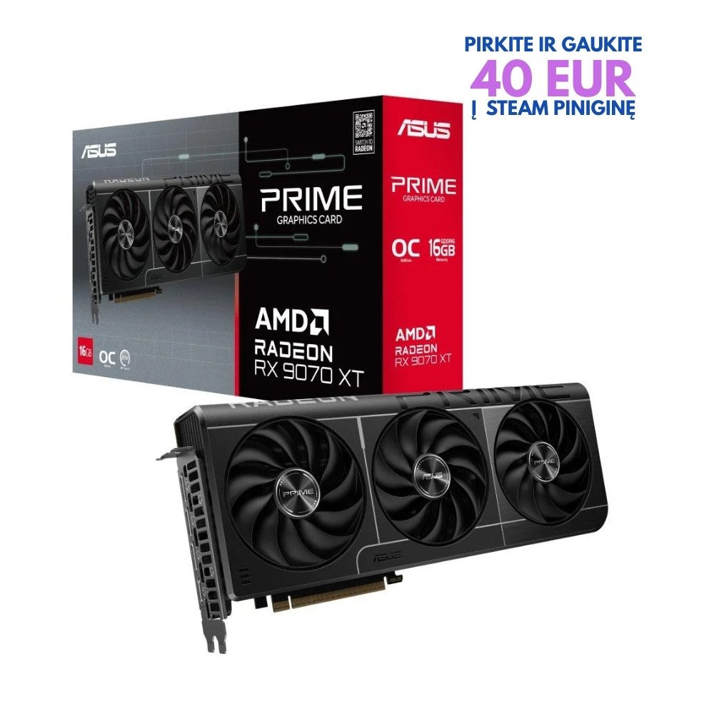 VGA PCIE16 RX9070XT 16GB GDDR6/PRIME-RX9070XT-O16G ASUS