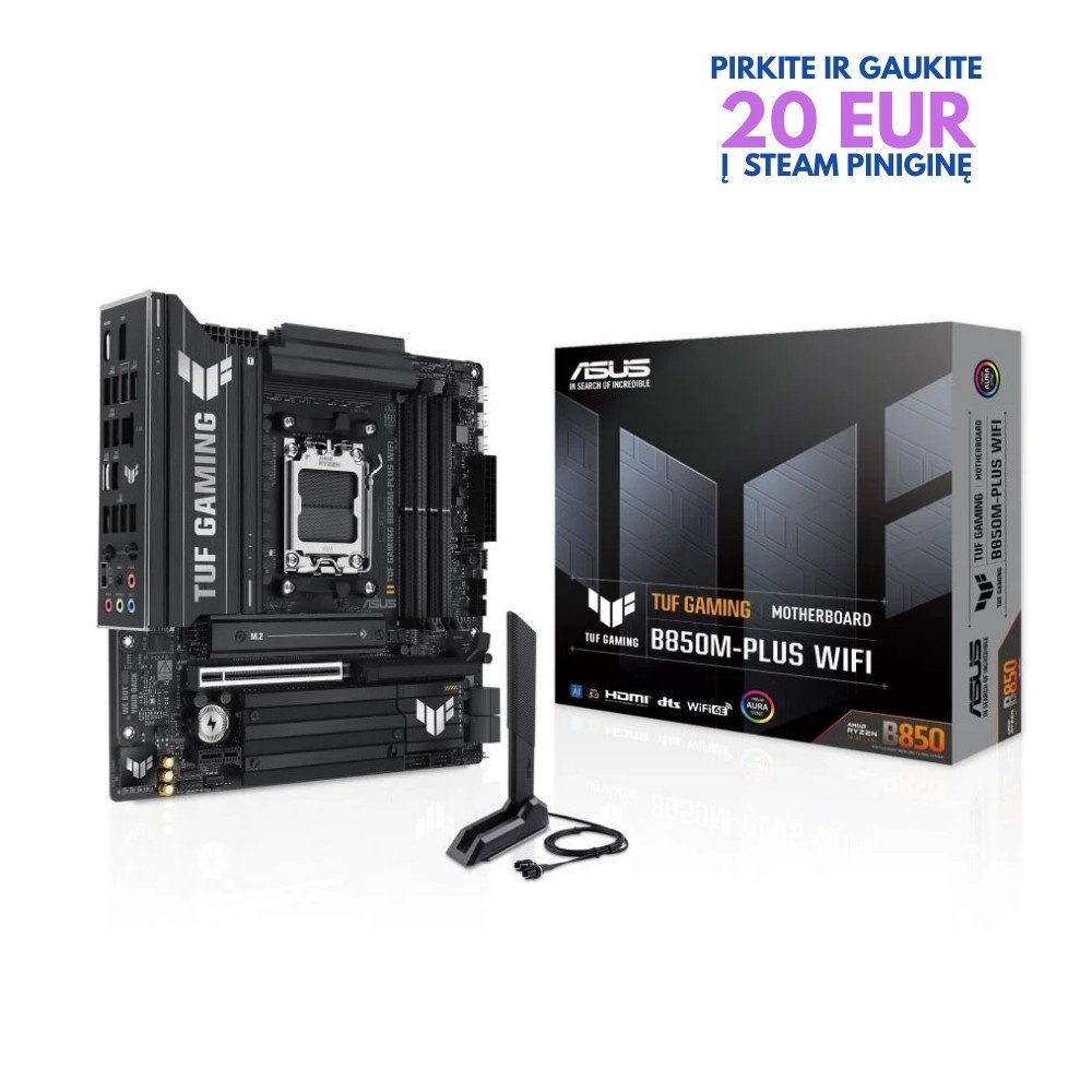 Mainboard|ASUS|AMD|B850|SAM5|Micro-ATX|Memory|DDR5|Memory|slots|4|1x