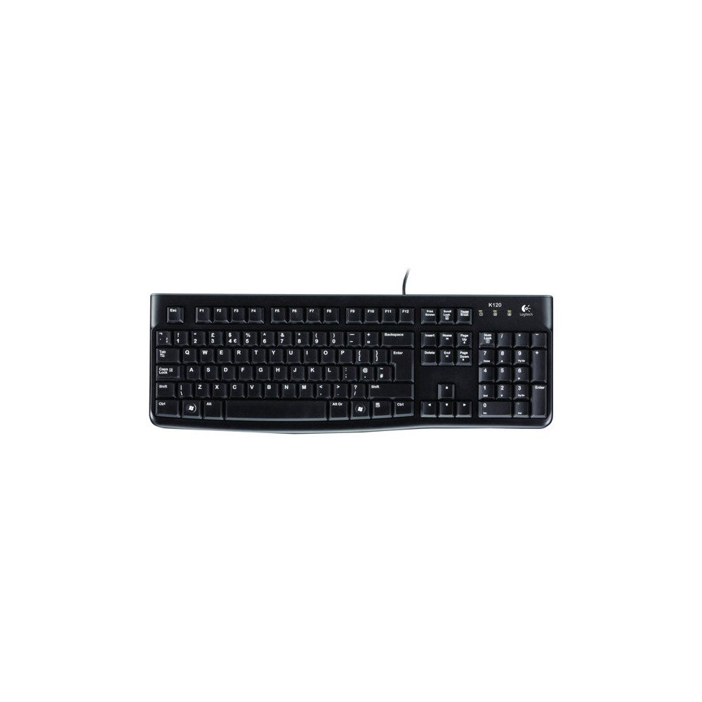 Logitech Desktop MK120 Wired keyboard USB Mouse included US Black