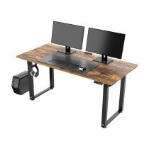 Žaidimų stalas Ultradesk UPLIFT Rudas, 160 x 75 cm, mechaniškai reguliuojamas aukštis 74–116 cm