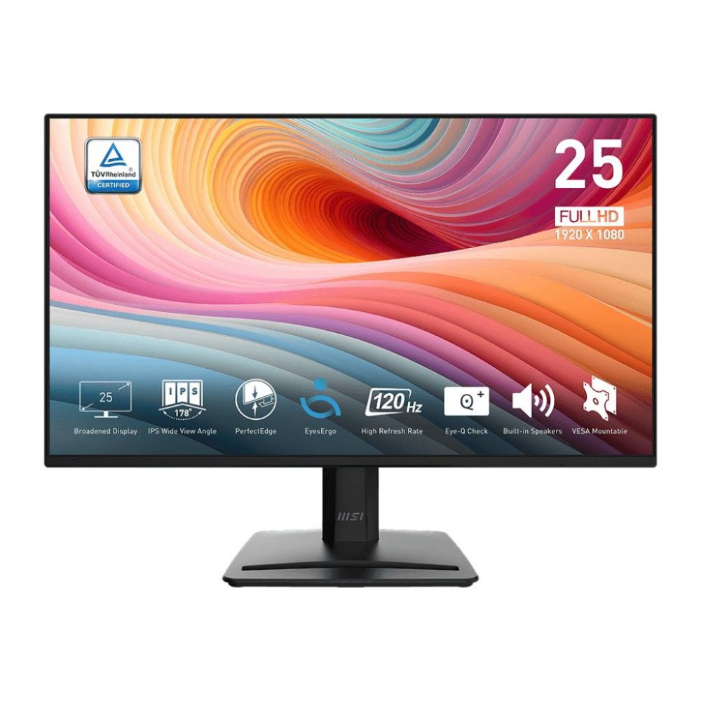 LCD Monitor|MSI|24.5"|Business|Matte|Panel IPS|1920x1080|16:9|120Hz|1