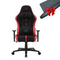 Žaidimų kėdė ONEX STC Alcantara L Series – Juoda/Raudona