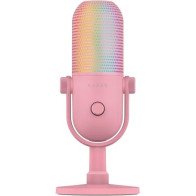 Razer|RGB USB Microphone with Tap-to-Mute|Seiren V3 Chroma|Quartz|No